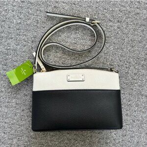 BNWT Kate Spade Grove Street Millie Leather Crossbody Purse, Black and White